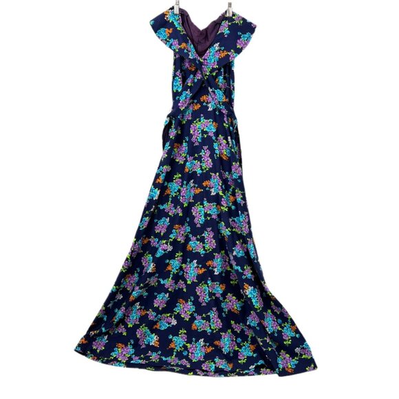 Vintage Melodie Frocks co.  Halter Floral Maxi Dress - Picture 1 of 6